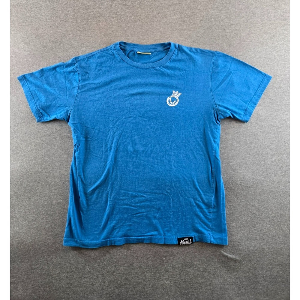 Jiberish Shirt Mens‎ Large Royal Blue T Shirt Crown Logo Streetwear